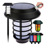 Farol solar de estaca con luz LED RGB y con control 7091