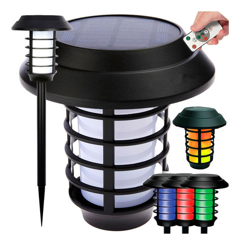 Farol solar de estaca con luz LED RGB y con control 7091 - Image 1