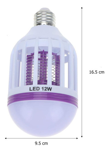 Lampara LED mata mosquitos e insectos E27 2323 - Imagen 3