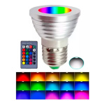 Lámpara LED RGB con control 16 colores 3w dicroica Cnw21067