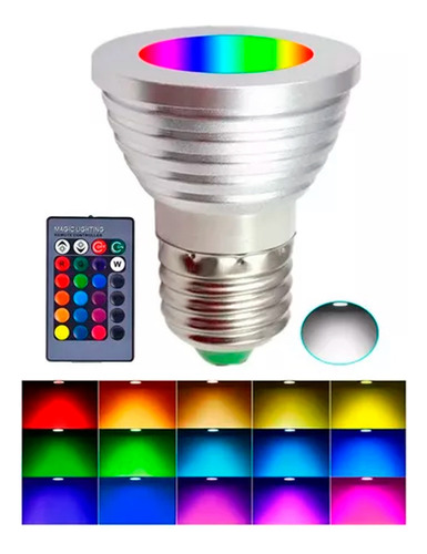 Lámpara LED RGB con control 16 colores 3w dicroica Cnw21067 - Image 1