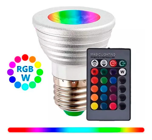Lámpara LED RGB con control 16 colores 3w dicroica Cnw21067 - Image 6