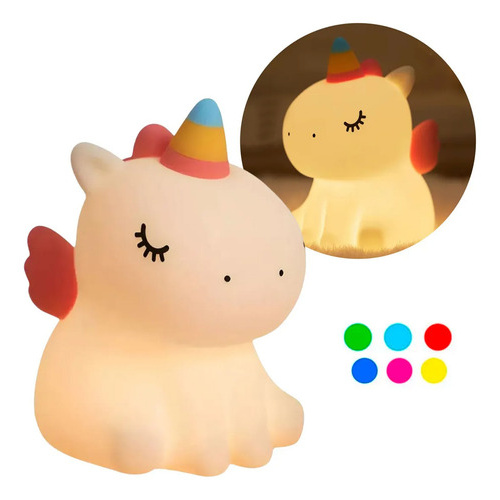Velador unicornio luz multicolor Zh139