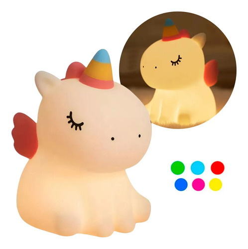Velador unicornio luz multicolor Zh139