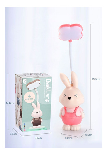 Lampara velador conejo osito LED recargable USB Qq208 - Image 4