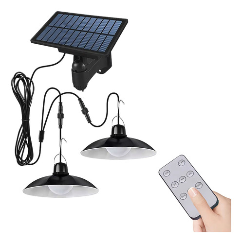 Lámparas Colgantes X 2 Panel Solar + Control Remoto Sl0503 - Image 1