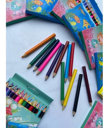 Lapices Caja De Pinturitas Cortas X12 Colores Dibujar Pintar - Image 3