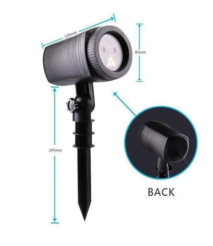 Laser Proyector Led De Jardin Estaca Efectos Navidad Fachada - Imagen 5