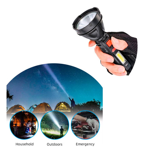 Linterna LED camping 18 cm gran alcance recargable USB Ty823 - Image 4
