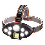 Linterna minera vincha cabeza 7 LED recargable USB Clt28