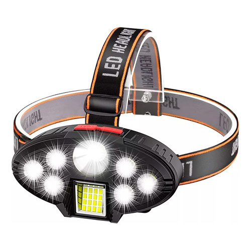Linterna minera vincha cabeza 7 LED recargable USB Clt28
