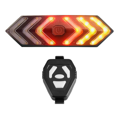 Luz Led Trasera Para Bicicleta Baliza Giro + Control Remoto