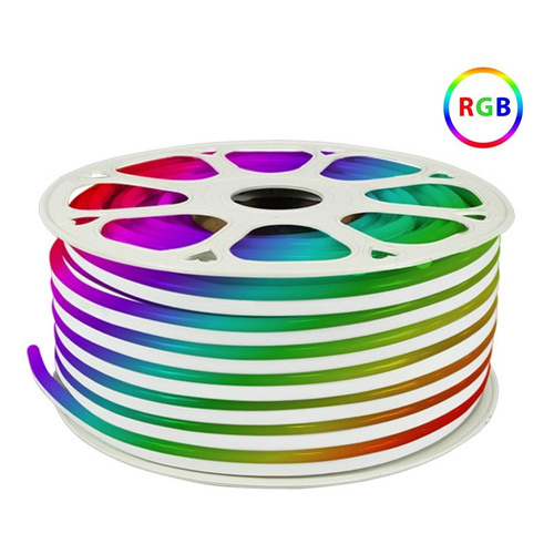 Manguera Neón Luces Luminosidad Flexible 12v 50 Mts Gv812