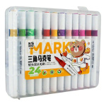 Marcadores Doble Punta Arte Dibujo Lanke X 24 + Maletin