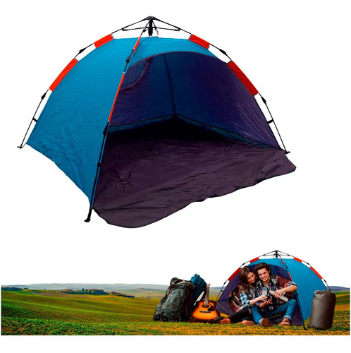 Media Carpa Automatica Playera Armado Automatico Camping 219 - Imagen 2
