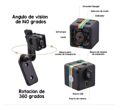 Mini Camara Espia Oculta Seguridad 1080 Full Hd Video Sq11 - Imagen 5