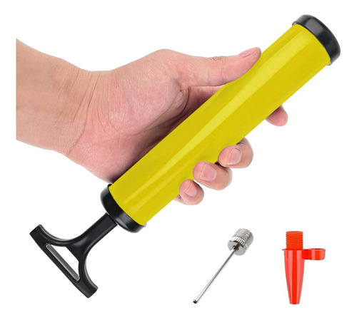 Mini Inflador De Mano + Pico Aguja Pelotas + Pico Inflables - Imagen 1