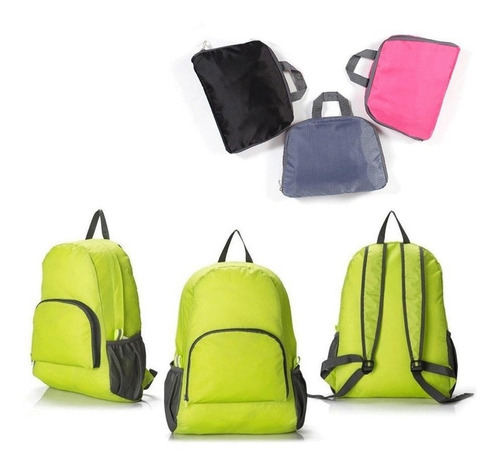 Mochila Bolso Plegable Convertible 2 En 1 Para Viaje De Nylo - Image 17