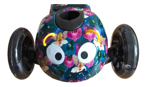 Monopatin Infantil 3 Ruedas Con Luces Estampados Caritas - Imagen 6