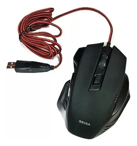 Mouse Gamer Óptico Con Cable Usb Rojo Reforzado Dn-c332 - Image 1