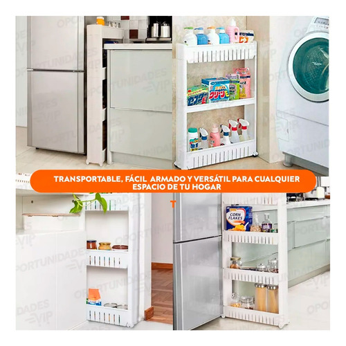Organizador Cocina 4 Estantes Carrito Ruedas Despensero - Image 2