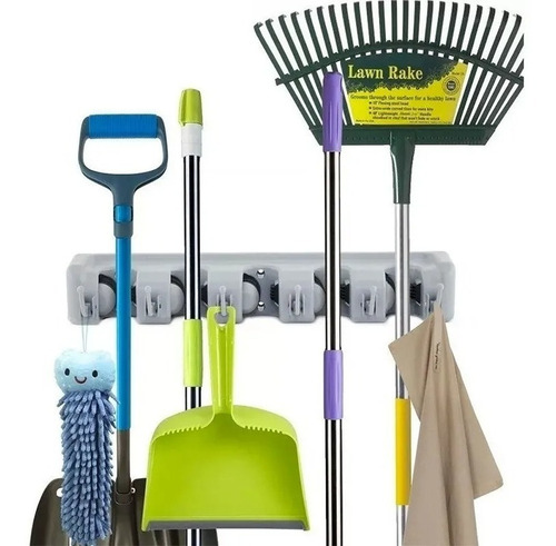 Organizador Soporte Porta Escobas Ganchos Cuelga Escobero - Image 5