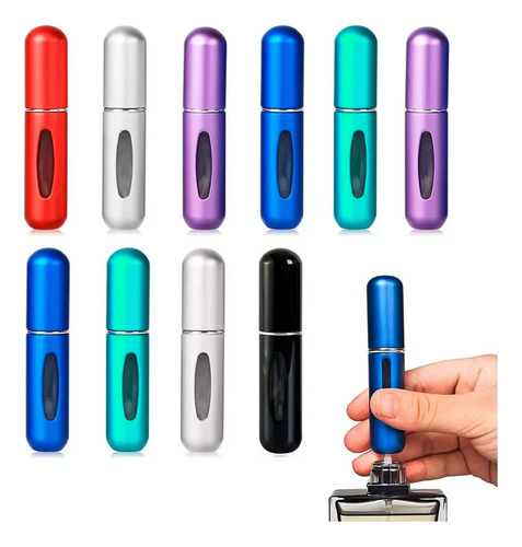 Pack X10 Atomizador Perfume Mini Recargable Viajero Portátil Surtido - Image 1