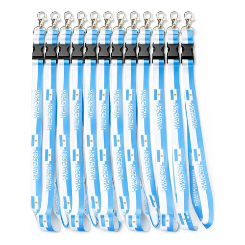 Pack X12 llaveros de Argentina con cinta colgante 1859
