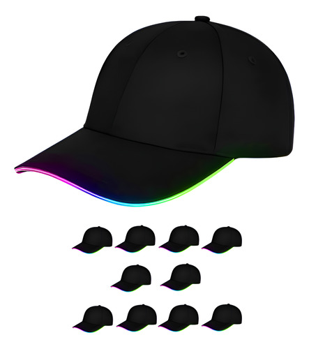 Pack X22 Gorra Led Luminosa Con Visera Neón Cotillón Y771 - Image 1