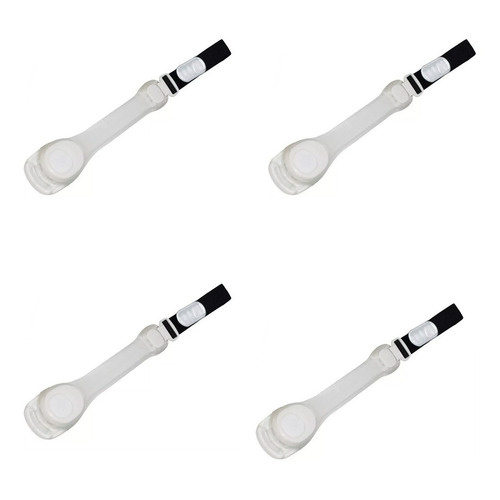 Pack X4 Brazalete Led Luminoso Silicona Running Ciclismo
