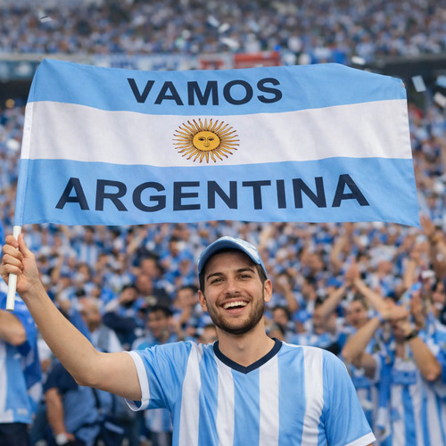 Pack X6 Bandera De Argentina 60x40 Para Flameo 1878 - Imagen 2
