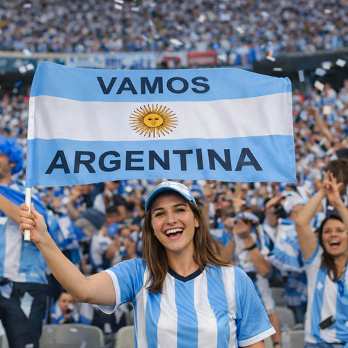 Pack X6 Bandera De Argentina 60x40 Para Flameo 1878 - Imagen 5
