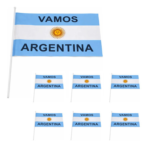 Pack X6 Bandera De Argentina 60x40 Para Flameo 1878