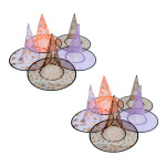 Pack X 10 Sombrero Bruja Disfraz Halloween Fiesta Disfraces
