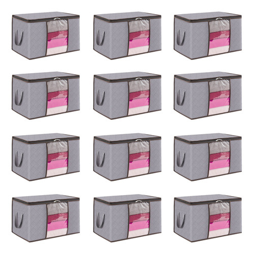 Pack X 12 cajas organizadoras de ropa plegable 50 Lts Bz6799