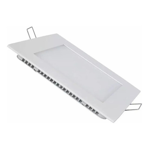 Panel Plafon Led Cuadrado 12w Embutir Blanco Frio 17x17cm
