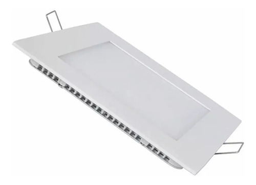 Panel Plafon Led Cuadrado 12w Embutir Blanco Frio 17x17cm