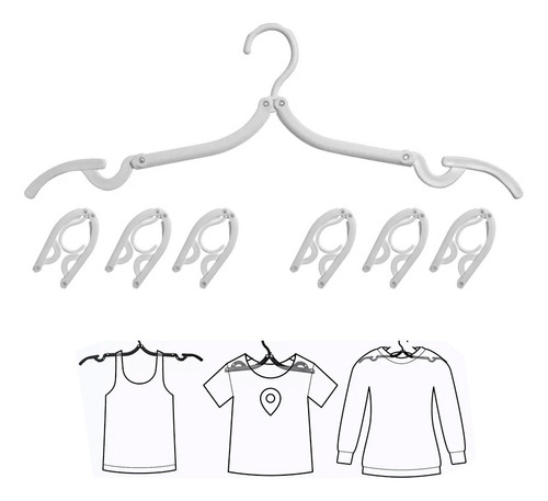 Perchas plegables x6 90497 – accesorios incluidos