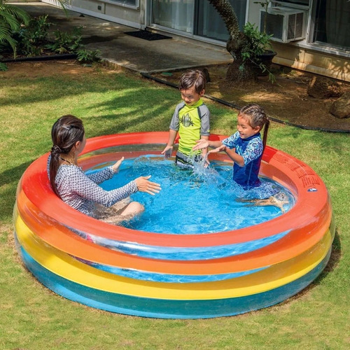 Pileta Inflable Circular 3 Anillos Verano 187 X 50 Cm 17395 - Imagen 5