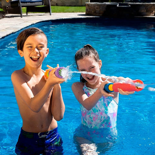 Pistola Lanza Agua Goma Espuma 20 Cm Flotador Verano Niños - Imagen 2