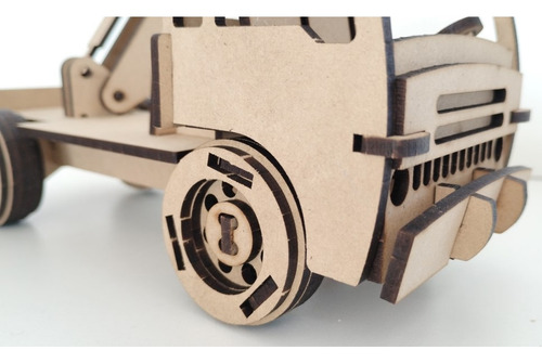 Puzzle 3d Rompecabezas De Madera Camion Con Elevador Wa00119 - Image 6