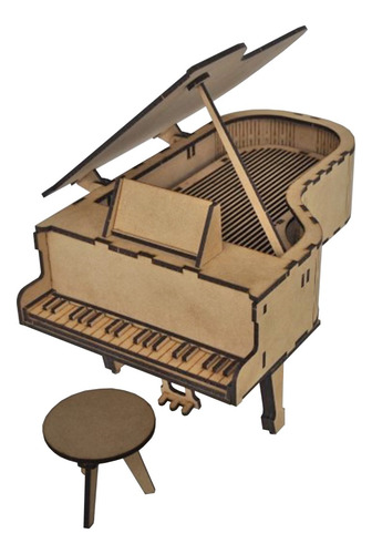 Puzzle 3d Rompecabezas Madera Piano De Cola Musica Wa00109 - Image 1