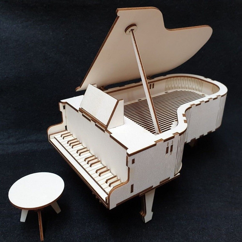 Puzzle 3d Rompecabezas Madera Piano De Cola Musica Wa00109 - Image 2