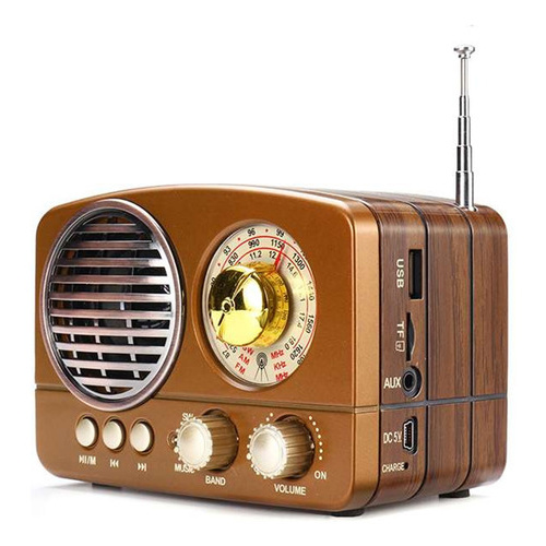 Radio Vintage Parlante Bluetooth/aux/usb Radio Am/fm M161bt