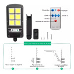 Reflector 300w Luz Led Con Panel Solar Lampara Pared Cob300w - Imagen 6