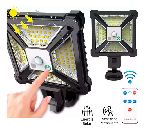 Reflector solar LED con sensor de movimiento para pared 96led - Image 5