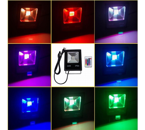 Reflector Led 20w Rgb 16 Colores Con Control Remoto Multiled - Image 5