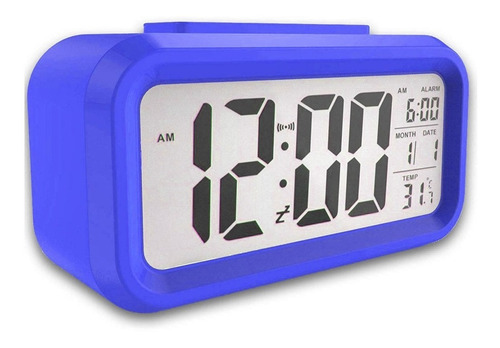 Reloj despertador LCD luz snooze light con calendario y temperatura - Imagen 31