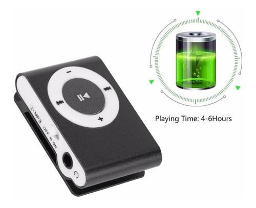 Reproductor Mp3 Recargable Por Usb Con Clip Sujetador - Imagen 4