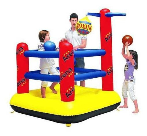 Ring De Boxeo Saltarin Inflable Con Guantes Y Pelota - Image 1